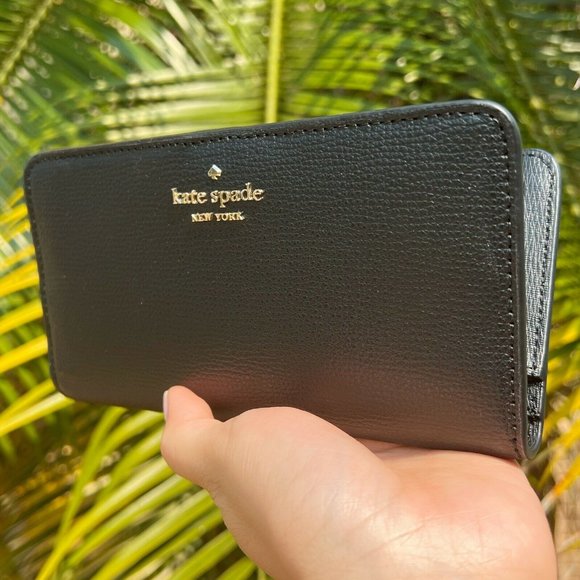 Kate Spade Leather Darcy Large Slim Bifold Wallet Black - Picture 4 of 4